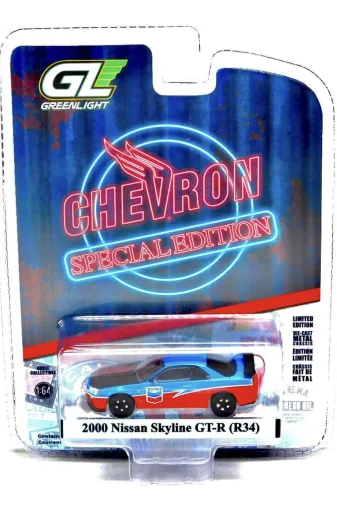 Greenlight Collectibles 1:64 2000 Nissan Skyline Gt-R (R34) – Chevron Special Edition Synoverse Kitap Hediyeli