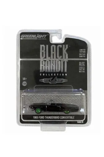 Greenlight Collectibles blackbanditchase64 Black Bandit 1:64 1965 Ford Thunderbird Convertible Chase