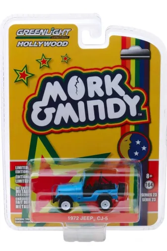 Greenlight Collectibles morkmindy Hollywood 1:64 Mork & Mindy 1972 Jeep Cj-5 Die-Cast (1978-1982 Tv Series)
