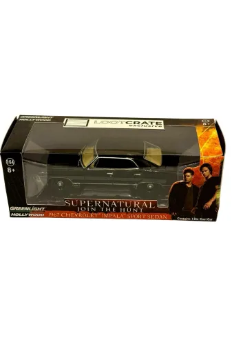 Greenlight Collectibles supernaturalloot Supernatural 1967 Chevrolet Impala Lootcrate Exclusive – Dean Winchester Model Araba
