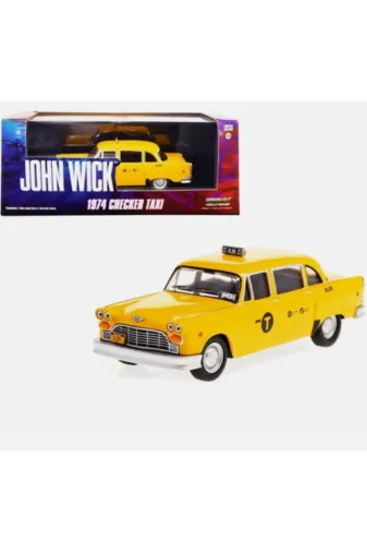 Greenlight john-07 1:43 John Wick – 1974 Checker Taxi Hollywood Collection Synoverse Kitap Hediyeli