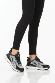 Gri Siyah Hafızalı Taban Unisex Spor Ayakkabı