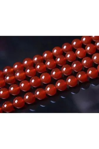 grs oyuncak TAŞ Dizi Doğaltaş 8Mm Küre Kesim Kirmizi Akik 1 Adet