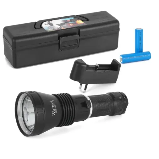 Güçlü 1200 Lümen Şarjlı Led El Feneri 18 Cm Kamp Kullanımı
