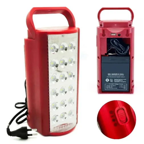 Güçlü Akülü Led Işıldak 24 Adet Led İle 80 Saat