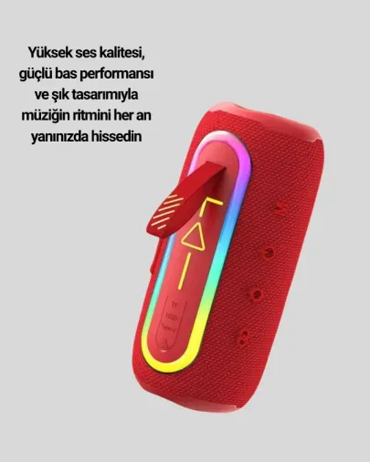 Güçlü Baslı Taşınabilir Bluetooth Hoparlör 1 Adet