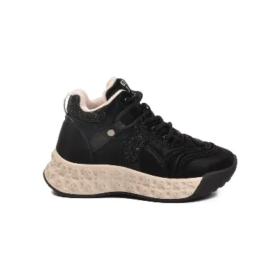 Guja Siyah İçi Kürklü Bağcıklı Kadın Hi Sneaker