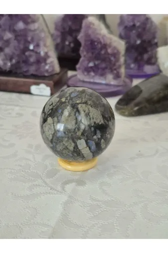 güleçdoğaltaş 162MAVİOPAL5-6CMARASI Doğal Mavi Opal Küre Form - Özel Seri Meditasyon Ve Enerji Taşı (5-6 Cm)