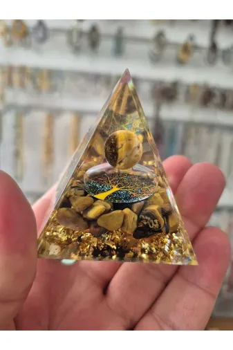 güleçdoğaltaş 82KAPLANGÖZÜORGONİT Kaplangözü Orgonit Piramit (5 Cm)