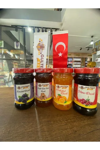 GÜLTEKİN BAL 2345 Portakal& Karadut &vişne &cevizli İncir 400*4 1600 Gram
