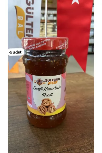 GÜLTEKİN BAL 34545 Cevizli Kuru İncir Reçeli 400 Gram *4 =1600 Gram