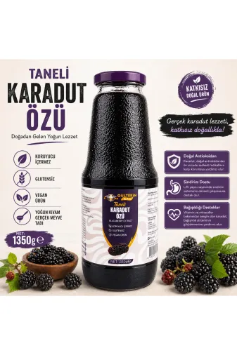 GÜLTEKİN BAL TYC1C31F6BF86E3B278C04600 Taneli Karadut Özü 1350 Gram