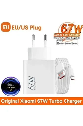 Gunkes 9846512 Xiaomi Redmi Note 10 Pro 11/11 Pro/12/12 Pro/13/13 Pro Uyumlu 5G Turbo Şarj Aleti 67Watt Set
