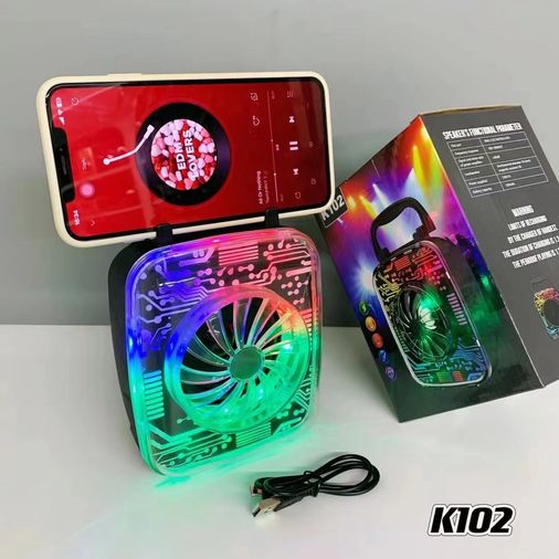 Gunkes K102 Mecha Küçük Çelik Top Hoparlör, 5.0 175W Pil, Hafıza Kartı Desteği, Rgb Renkli Taşınabilir Ses Sistemi, Dış Mekan Kullanımı İçin