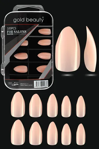 Gxm Pro 717 Pembe Takma Tırnak 100'lü (717 Badem) Pembe