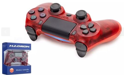 Hadron HD323E PS4 Transparan Kırmızı Oyun Kolu