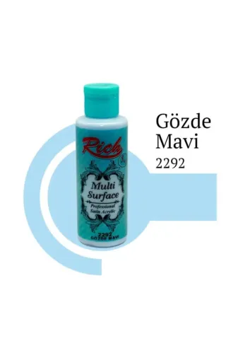Hafk HFK-MMEY018682374038418 Mey İthalat® Rich Multi Surface 2292 Gözde Mavi Akrilik Boya 120 Cc