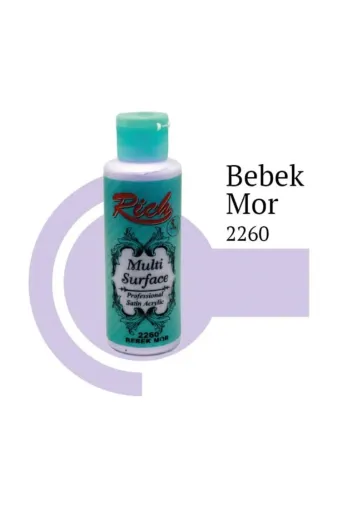 Hafk HFK-MMEY018691302260708 Mey İthalat® Rich Multi Surface 2260 Bebek Mor Akrilik Boya 130 Cc