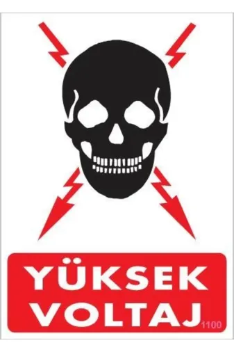 Hafk HFK-MMEY019996669982904 Mey İthalat® Yüksek Voltaj Uyarı Levhası 25X35 Kod:1100