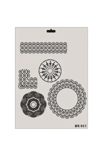 Hafk HFK-MMEY019996670060639 Mey İthalat® Rich Dantel Seri Dn-917 Stencil 35X25 Cm