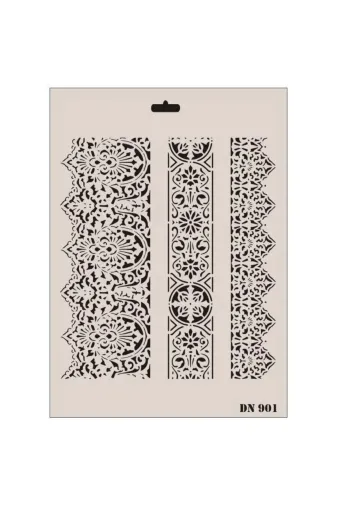 Hafk HFK-MMEY019996670060783 Mey İthalat® Rich Dantel Seri Dn-901 Stencil 35X25 Cm