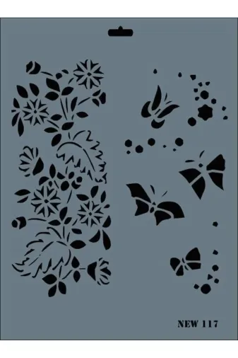 Hafk HFK-MMEY019996670592956 Mey İthalat® Rich New Seri N-117 Stencil 35X25 Cm