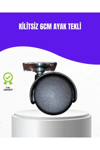 Hafk HFK-MMEYTDUCZZZKLTSZ6CMAYAKK Mey İthalat® 6 Cm Kilitsiz Masa Ayağı Tekli Döner Tekerlek