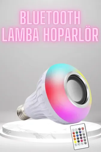 Hafk HFK-MMEYTDUCZZZLAMBAHOPARLRRR2 Mey İthalat® Bluetooth Hoparlör Akıllı Rgb Led Işık Renk Değiştirme Ses Bombası Ampül Görünümlü