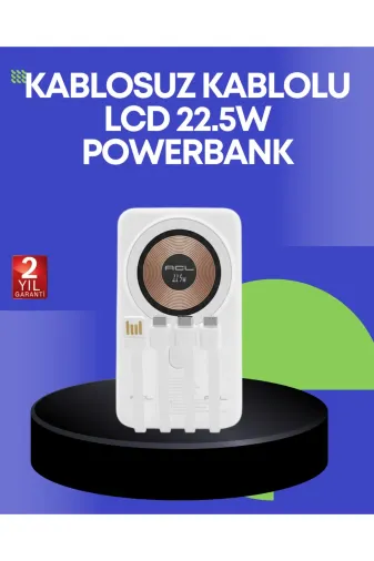 Hafk HFK-MMEYTDUCZZZPW122-4 Mey İthalat® Çoklu Kablo Çıkışlı Taşınabilir Powerbank Kompakt Tasarım