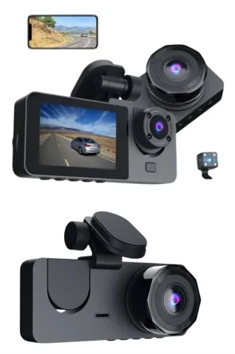 Hafk HFK-MMEYTDUUCZZZARAKAMERAAAA1 Mey İthalat® 3 Kameralı 2 İnç 1080P Araç İçi Kamera Sürüş Kamerası Carplay