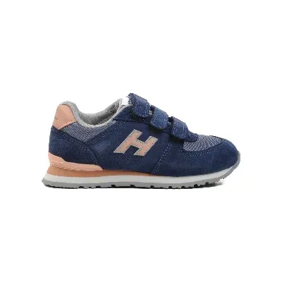 Hammer Jack Mavi İndigo Pudra Suni Deri Çocuk Sneaker