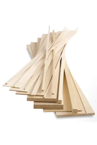 handanca 78107957 (4,5X9 Cm X 50 Cm 6 Adet) Kavak Kereste Çıta Taslak Tahta Ve Ahşap Blok