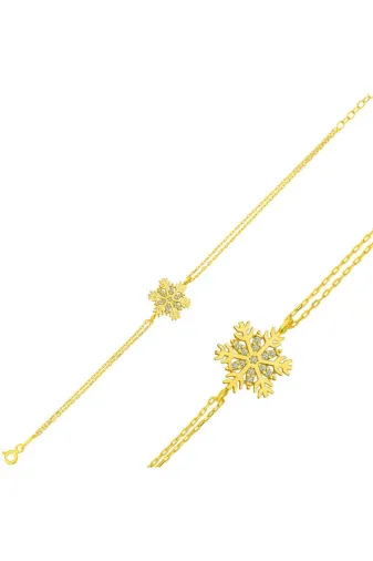 Harem Altın BR0460872 Gümüş Gold Kar Tanesi Bileklik