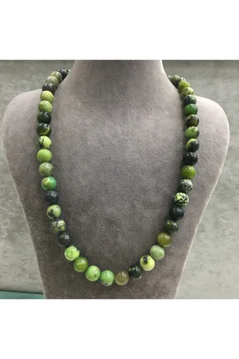 HAS İNCİ Gümüş Klipsli Doğal Afrikan Jade Kolye Aj550A