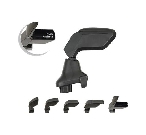 Hasbeeparts 0002P17518 Renault Clio 4 Hb Araca Özel Kol Dayama Kolçak Siyah 2013-2020 Arası Uyumlu Pnd