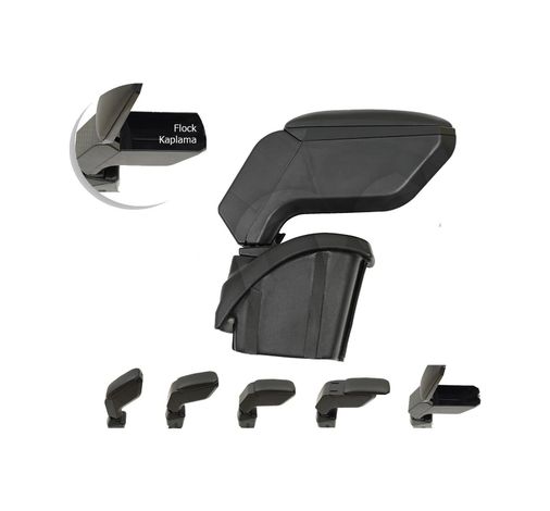 Hasbeeparts 0002P17519 Renault Megane 2 Araca Özel Kol Dayama Kolçak Siyah 2003-2011 Arası Uyumlu Pnd