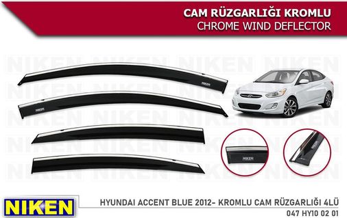 Hasbeeparts 59569528 Hyundai Accent Blue Kromlu Cam Rüzgarlığı Niken 2012+