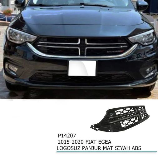 Hasbeeparts 60320353 Fiat Egea Logosuz Panjur Mat Siyah 2015-2020 Arası Uyumlu
