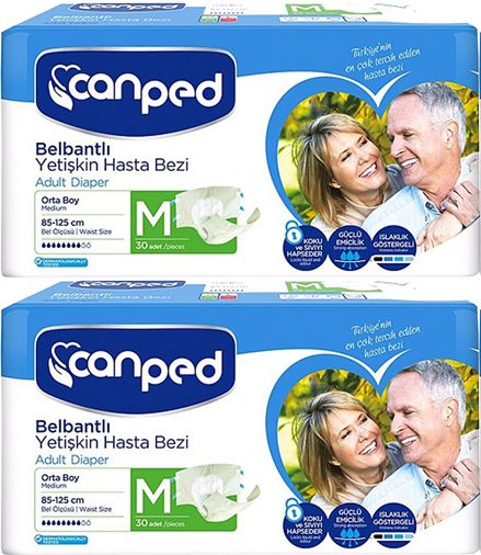 Hasta Bezi Yetişkin Bel Bantlı Polietilen M - Orta - Medium 60 Adet