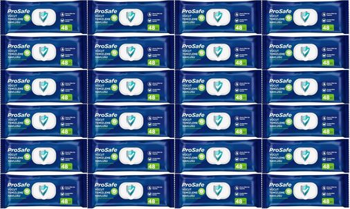 Hasta Vücut Temizleme Islak Mendil Havlu 48 Yaprak XL 24 Lü Set Plastik Kapak