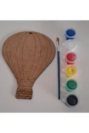 Hava Balonu Ahşap Boyama Aktivite Tatil Etkinlik Sanat Hobi Seti