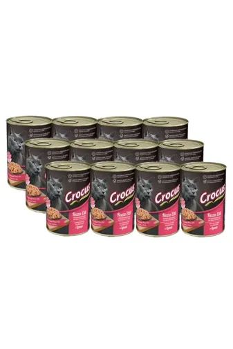 Hayvan-0000024 Online Kapındayetişkin Kedi Kuzu Etli Yaş Mama 400 Gr 12 Adet