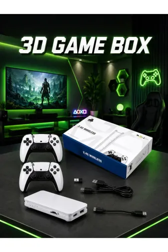HD ve Kablosuz Kontrolcülü 20.000 Oyunlu Retro Oyun Konsolu