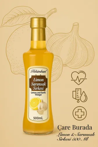 hekimhan bitkisel LS12221 Limon Sarımsak Sirkesi 500 Ml