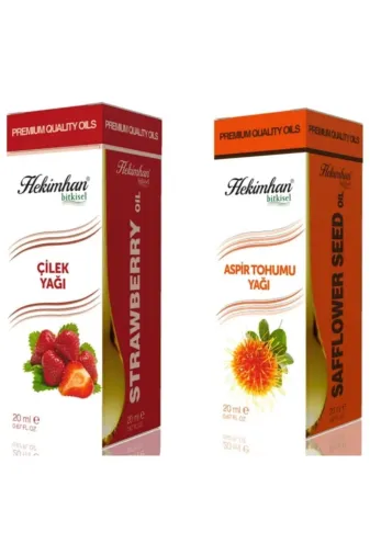 Hekimhan Çilek aspir Çilek Yağı 20 Ml Ve Aspir Tohumu Yağı 20 Ml