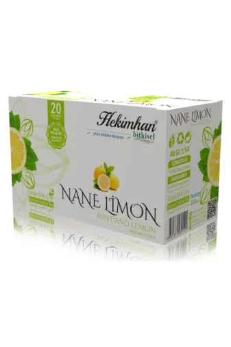 Hekimhan Hekimhn225 Nane Limon 20'li Süzen Poşet Çay Sallama Bitki Çay, Demleme Bitki Çayı