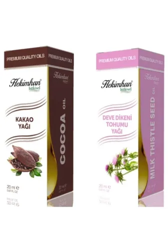 Hekimhan Kakao deve dikeni Kakao Yağı 20 Ml Ve Deve Dikeni Tohumu Yağı 20 Ml