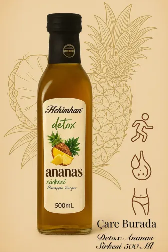 Hekimhan Pineapple Viinegar Ananas Sirkesi Detox 500 Ml Koruyucu İçermez Katkısız