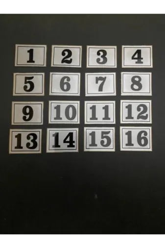Hırdavat GEN416-16 Kapı Numarası 3X3 Cm