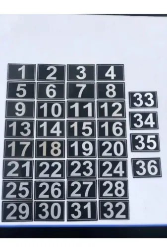 Hırdavat GEN836 3.5X5.5Cm 1 Den 36 Ya Kapı Numarası
